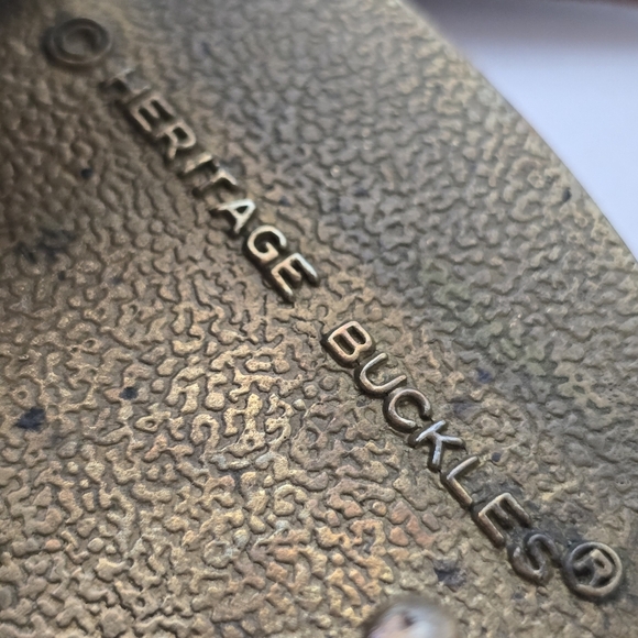 Rare Vintage Cadillac Heritage Buckle Brown Leather Belt Y2K - Picture 10 of 16